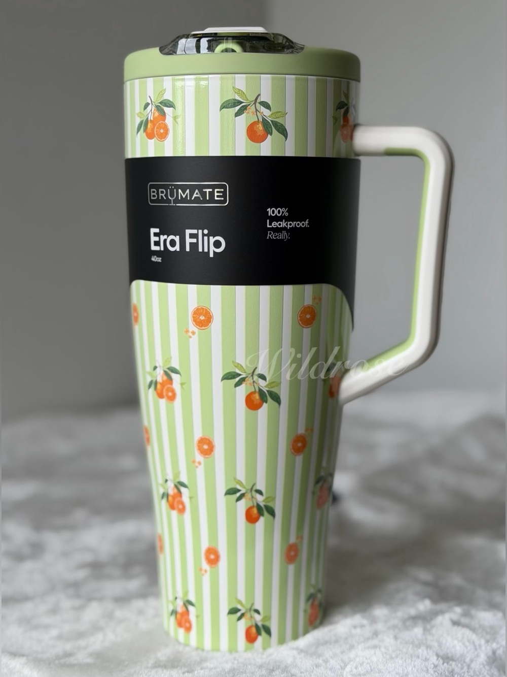 Brumate citrus oranges green striped era flip 40OZ TUMBLER NEW